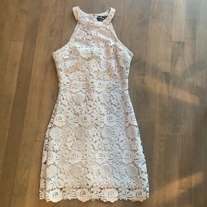 light blue lulus floral halter dress